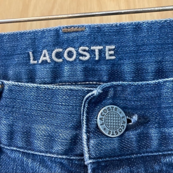 LACOSTE Sz 33 Designed in France Tapered Mid-Wash Professionally Hemmed Jeans - Picture 2 of 8
